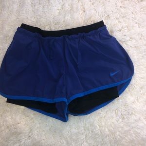 Nike running shorts with built in spandex!